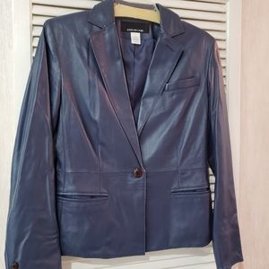 Beautiful Jones New York Leather Blazer Jacket. Size M